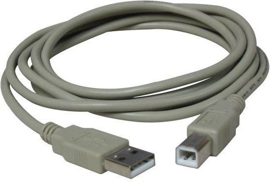 Fotoja e Kabllo USB Logo, USB-A në USB-B, 1.8 m, e hirtë