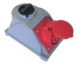 Fotoja e Prizë fikse PCE Combo-Pol 16A 3P+E+N IP44 96061540W, 400V