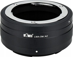 Fotoja e Përshtatës lentesh KiwiFotos Olympus OM për kamera Nikon Z, i zi