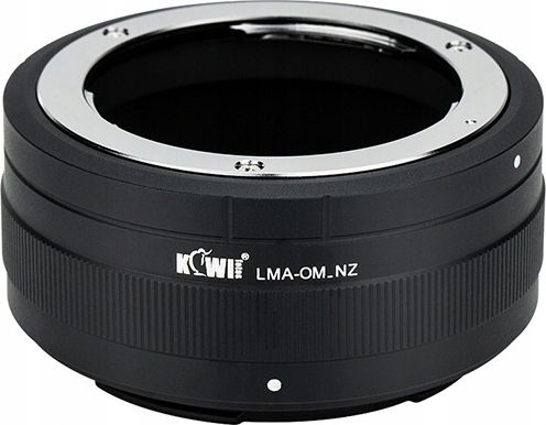 Fotoja e Përshtatës lentesh KiwiFotos Olympus OM për kamera Nikon Z, i zi