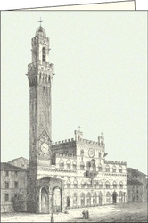 Fotoja e Kartolinë me zarf Rossi ITW 012 Siena Piazza del Campo, 170 × 115 mm, 240 g/m², e hirtë