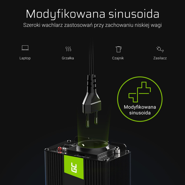 Fotoja e Konvertues elektronik Green Cell IPS, 24 V, 1000 W, 230 V, i zi