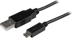 Fotoja e Kabllo USB StarTech, USB-A - microUSB, 0.5 m, e zezë