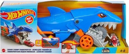 Fotoja e Lodër Hot Wheels Transporter, peshkaqen + makinë (GVG36)