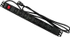Fotoja e Kabllo zgjatëse Qoltec, 19'', 1U, 10A, PDU, 8xIEC C13, 2 m, e zezë, Picture 1