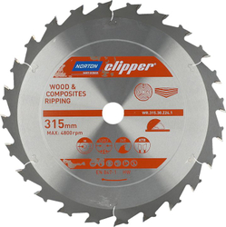 Fotoja e Teh sharre Norton Clipper 315 × 30 mm, 24 dhëmbë ATB