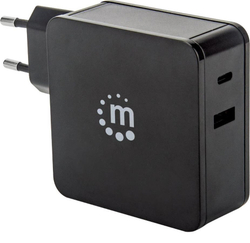Fotoja e Karikues Manhattan 1x USB-A 1x USB-C, 3A, i zi