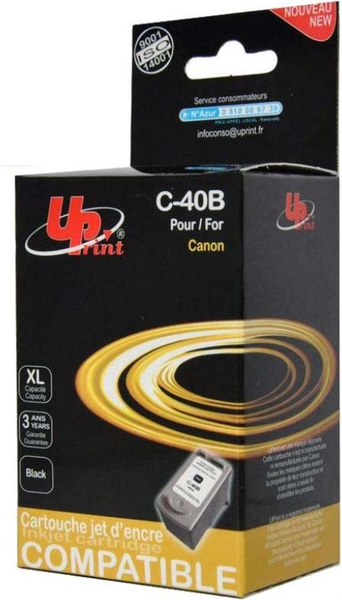 Fotoja e Ngjyrë për printer UPrint C-40B / PG40, 25 ml, e zezë