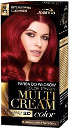 Fotoja e Ngjyrë për flokë Joanna Multi Cream Color, nr. 34 Intense Red