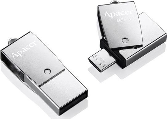Fotoja e Disk Pendrive Apacer AH750, 64GB, i hirtë