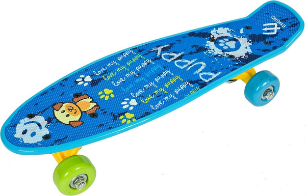 Fotoja e Skateboard Plastic Enero Mini Puppy, 42x12cm, 60kg, i kaltër