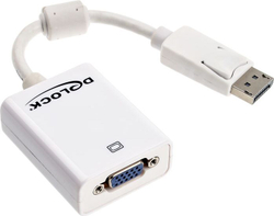 Fotoja e Përshtatës Delock DisplayPort - D-Sub (VGA) AV (61766), i bardhë