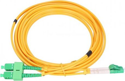 Fotoja e Kabllo Patchcord ExtraLink SC/APC-LC/APC SM 9/125 DUPLEX, 3m, e verdhë