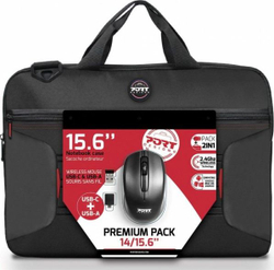 Fotoja e Çantë për laptop Port Designs Premium Pack 501873, 15.6", e zezë
