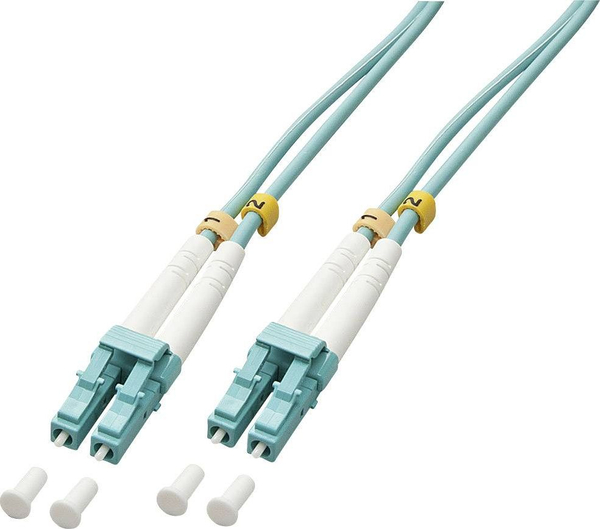 Fotoja e Kabllo me fibra optike Lindy LC - LC, 150m, e kaltër