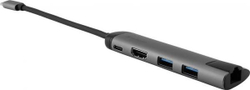 Fotoja e USB Hub Verbatim Multi Port USB-C, i hirtë