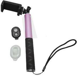 Fotoja e Selfie stick Ultron Alu 80 (model 172220), 22–83 cm, me Bluetooth, i zi / rozë