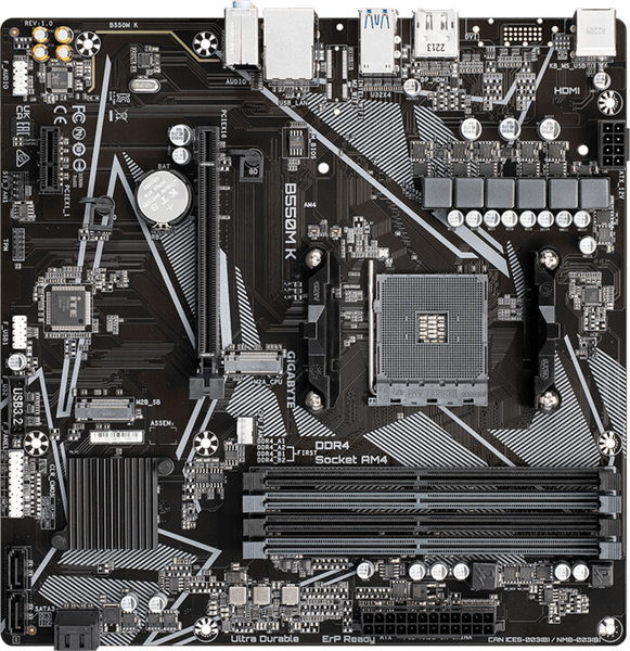 Fotoja e Pllakë amë GIGABYTE B550M K - AMD B550
