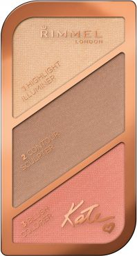Fotoja e Paletë grimi për konturë Rimmel Kate Sculpting Kit, 002 Coral Glow, 18.5g