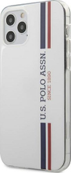 Fotoja e Mbrojtëse U.S. Polo Assn USHCP12MPCUSSWH për iPhone 12/12 Pro, 6.1", i bardhë