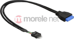 Fotoja e Kabllo Delock USB 19 pin në USB 8 pin, 0.3m, e zezë