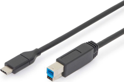 Fotoja e Kabllo Digitus USB-C - USB-B, 1.8m, e zezë
