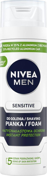 Fotoja e Krem rroje Nivea Soothing Shaving Foam, 200ml, i bardhë