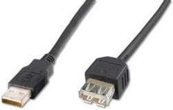Fotoja e Kabllo Digitus AK-300200-030-S, USB-A në USB-A, 3m, i zi