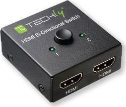 Fotoja e Ndërprerës Techly HDMI 2.0 Bidireksional me 2 porta