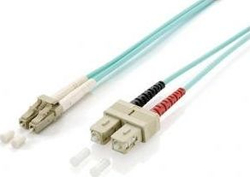 Fotoja e Kabllo patchcord Equip me fibër optike, LC - ST, OM3, 3 m, bruz