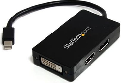 Fotoja e Përshtatës AV StarTech, DisplayPort Mini - HDMI - D-Sub (VGA) - DVI-D, i zi