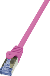 Fotoja e Kabllo për rrjet LogiLink Patchcord CQ3019S, Cat.6A, 0.25m, rozë