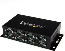 Fotoja e Hub StarTech DIN Rail, DB-9, 8 porte, i zi