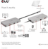 Fotoja e Club3D HUB USB-C 9v1, HDMI, VGA, 2x USB-A Gen1, RJ45, SD, PD 100W, Picture 5