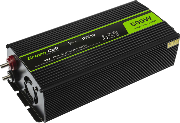 Fotoja e Invertor Green Cell INV16, 12V, 230 V, 500 W, i zi