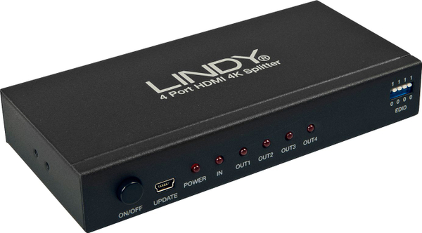 Fotoja e Ndarës HDMI Lindy 4K 4 Port 3D. 2160p3
