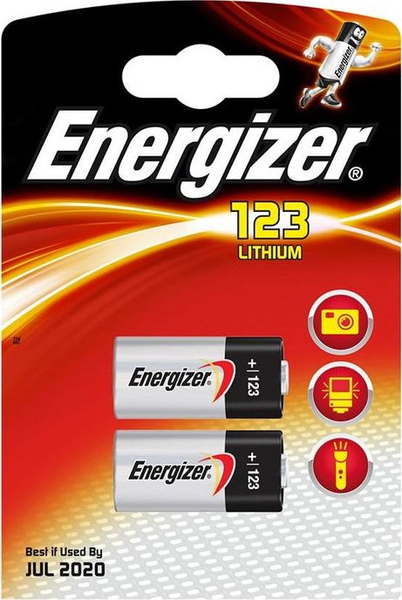 Fotoja e Bateri litiumi Energizer CR123, për pajisje fotografike, 2 copë