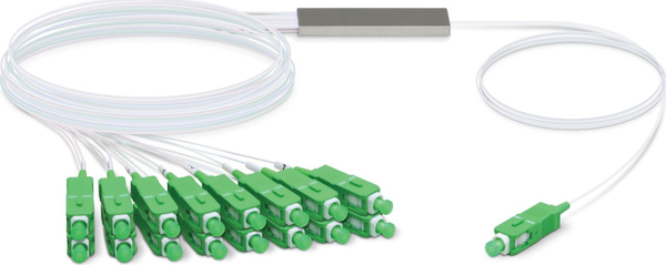 Fotoja e Kabllo Splitter Ubiquiti UFiber 1:16, SC/APC, 900um, 1.5m, e bardhë