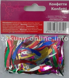 Fotoja e Konfeti dekorativ Titanium Ivory, 14g, shumëngjyrëshe