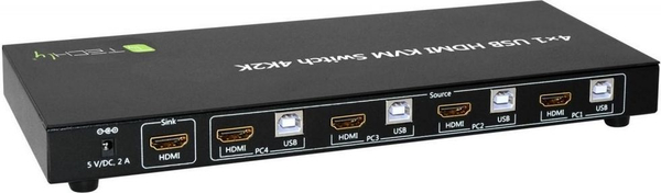 Fotoja e Switch Techly AVTEYVS00028702, HDMI/USB KVM, i zi