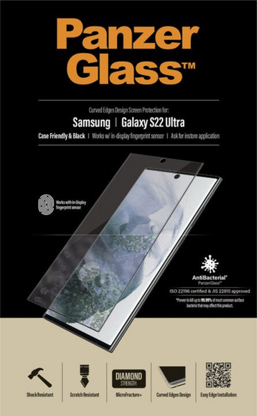 Fotoja e Xham mbrojtës PanzerGlass Edge-to-Edge për Samsung Galaxy S22 Ultra
