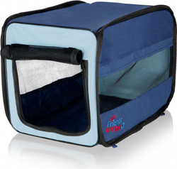Fotoja e Kuti transporti për kafshë Trixie Twister S-M, Trixie, 76 × 50 × 52 cm, poliester, e kaltër / hirtë