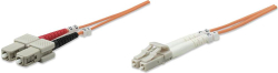 Fotoja e Kabllo optike Intellinet Network Solutions Fiber Optic Patchcord, LC-SC duplex, 1 m, portokalli