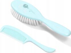 Fotoja e Brushë dhe krahër për foshnje NUK Brush Baby Care, set 2 copë, me qime të buta, të kaltër