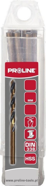 Fotoja e Set i shpueseve të metalit Proline HSS TIN DIN338, 9 mm