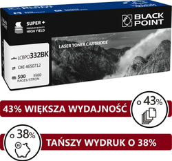 Fotoja e Toner Black Point LCBPOC332BK, zëvendësues për OKI 46508712, 5000 faqe, e zezë