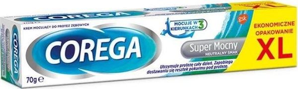 Fotoja e Krem për fiksim të protezave dentare Corega Super Strong Neutral Taste, 70g