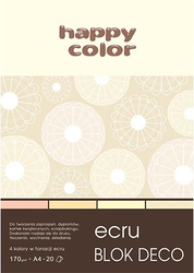 Fotoja e Letra dekoruese Happy Color Deco Block HA37171520-092, A5, 20 copë, ecru