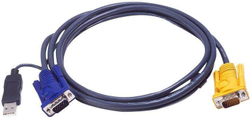 Fotoja e Kabllo Aten KVM (2L5202UP), 2m, e zezë