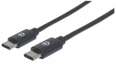 Fotoja e Kabllo Manhattan USB-C në USB-C, 2m, e zezë